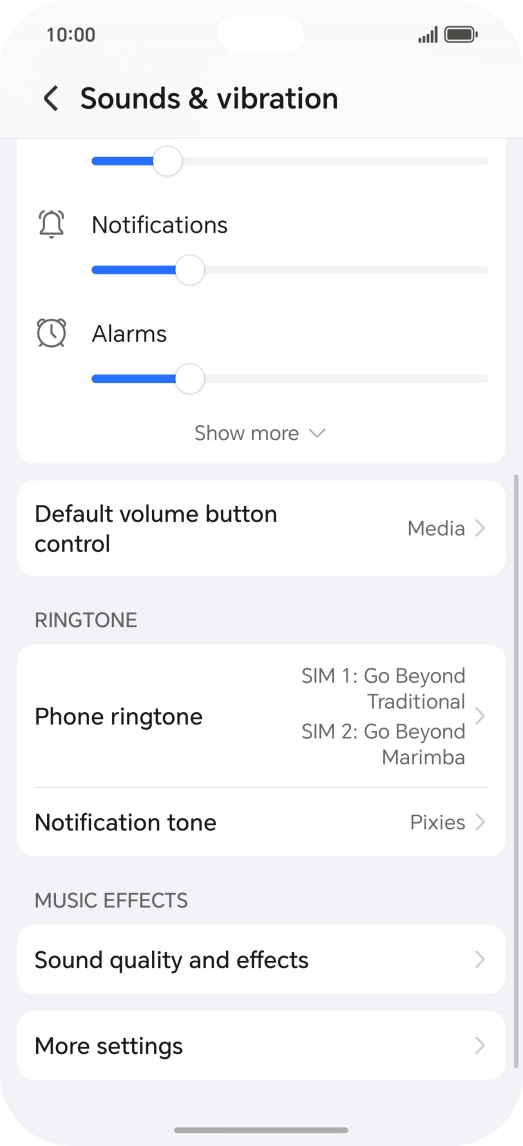 Press Phone ringtone. Press Phone ringtone.