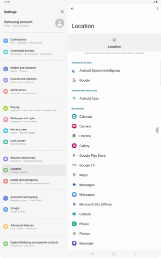 Press the required app. Press the required app.