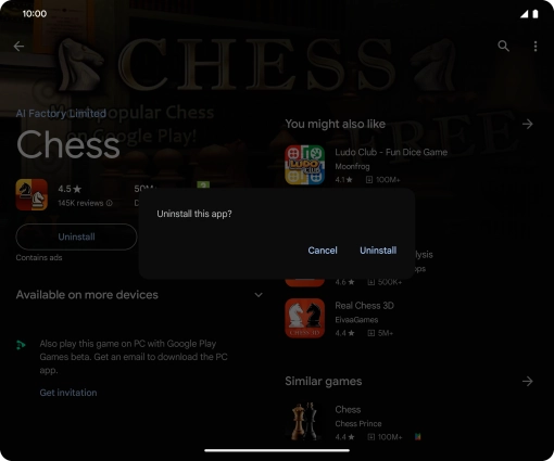 Press Uninstall. Press Uninstall.