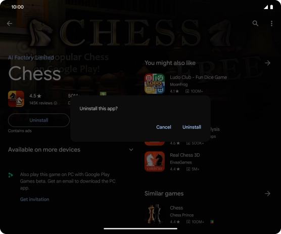 Press Uninstall. Press Uninstall.