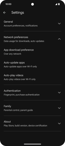 Press Auto-update apps. Press Auto-update apps.