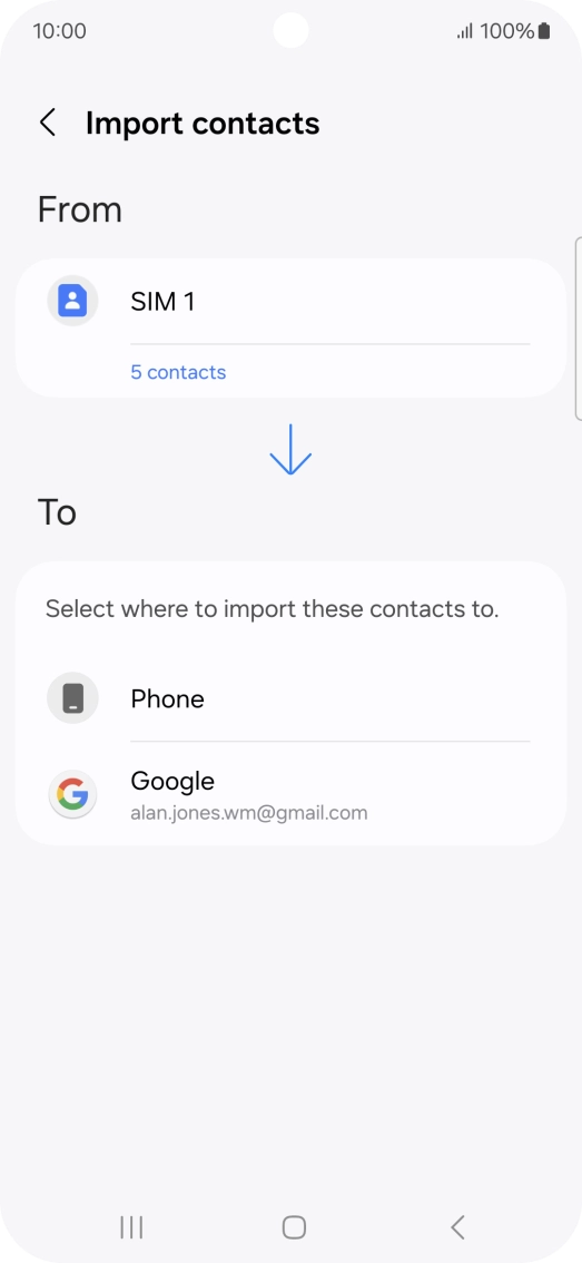 Press the required Google account. Press the required Google account.