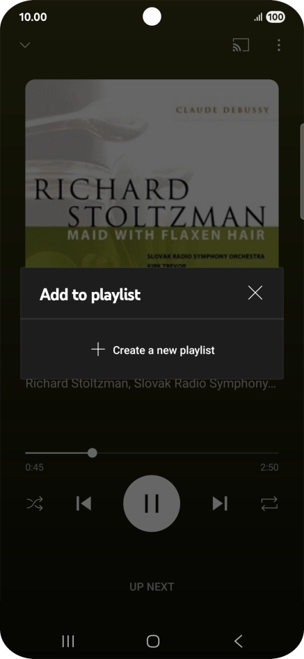 Press Create a new playlist. Press Create a new playlist.
