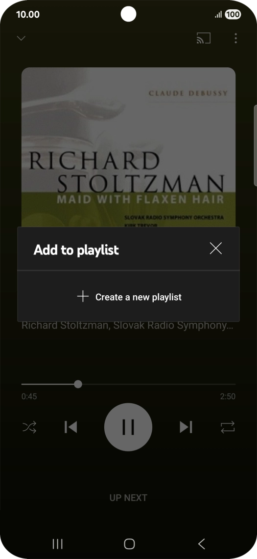 Press Create a new playlist. Press Create a new playlist.