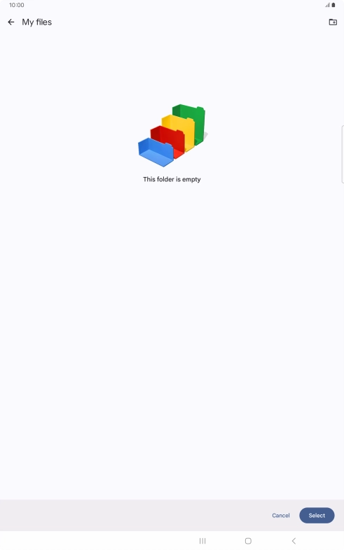 To create a new folder, press the new folder icon and follow the instructions on the screen to create a new folder. To create a new folder, press the new folder icon and follow the instructions on the screen to create a new folder.