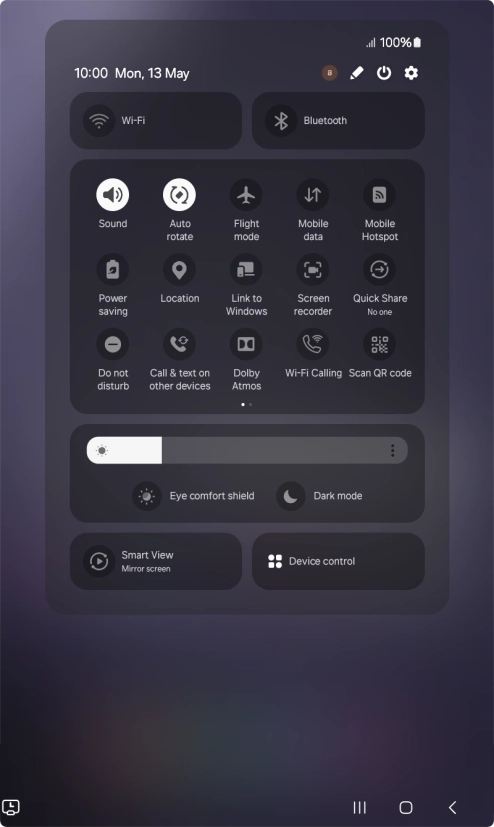 Press the settings icon. Press the settings icon.