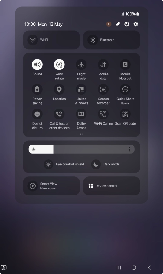 Press the settings icon. Press the settings icon.