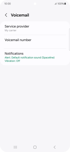 Press Voicemail number. Press Voicemail number.