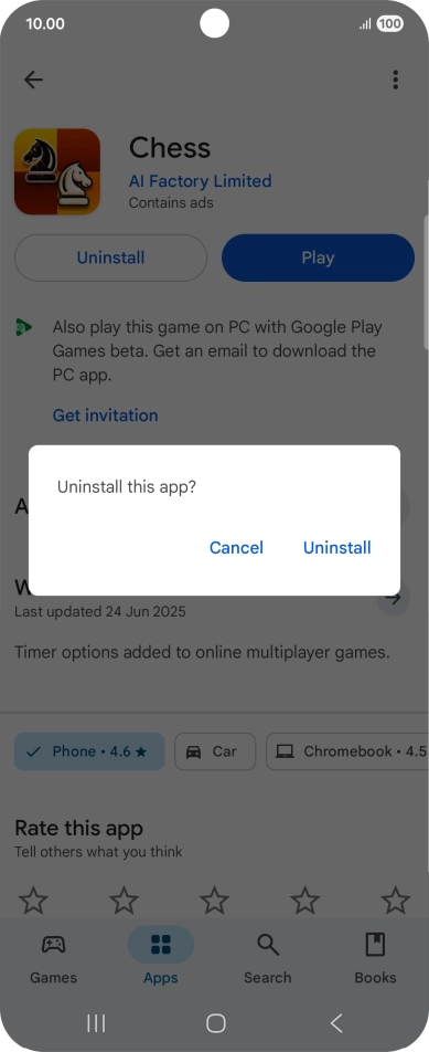 Press Uninstall. Press Uninstall.
