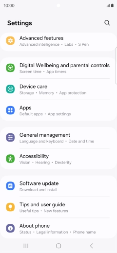 Press Software update. Press Software update.