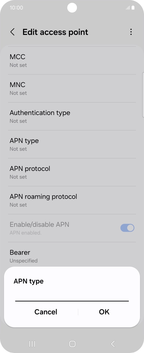 Key in mms and press OK. Key in mms and press OK.
