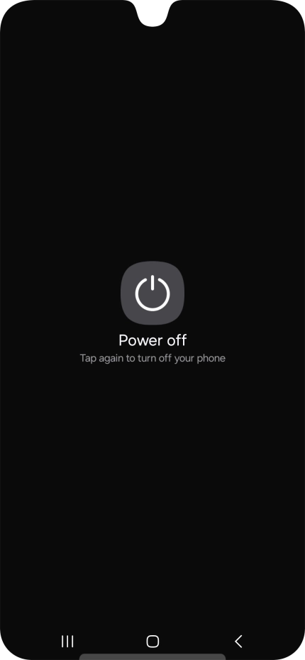 Press Power off. Press Power off.