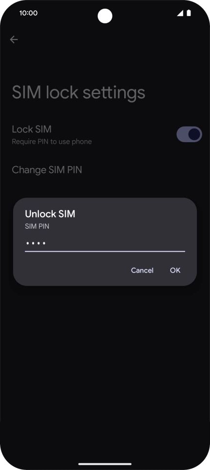 Key in your PIN and press OK. The default PIN is 1111. Key in your PIN and press OK. The default PIN is 1111.