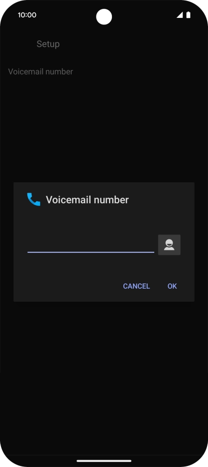 Key in +447953222222 and press OK. Key in +447953222222 and press OK.