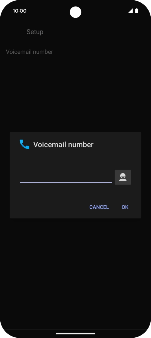 Key in +447953222222 and press OK. Key in +447953222222 and press OK.