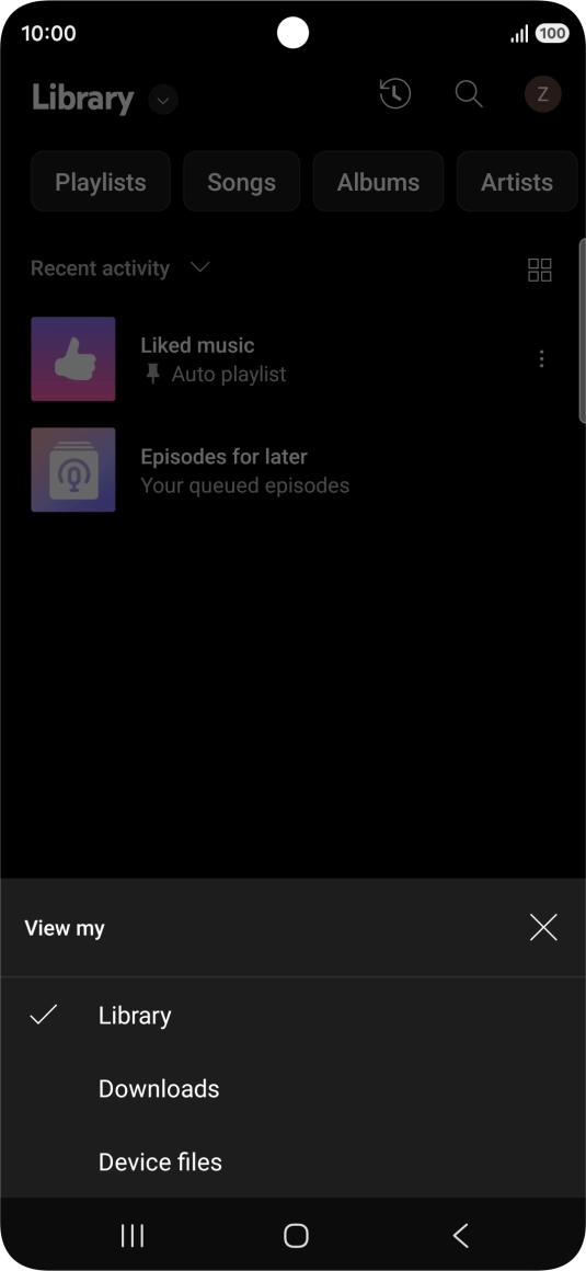 Press the required category and go to the required audio file. Press the required category and go to the required audio file.