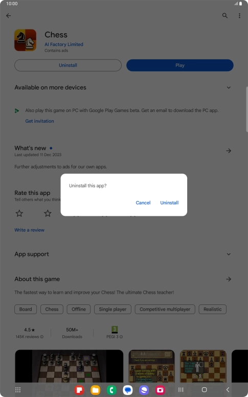 Press Uninstall. Press Uninstall.