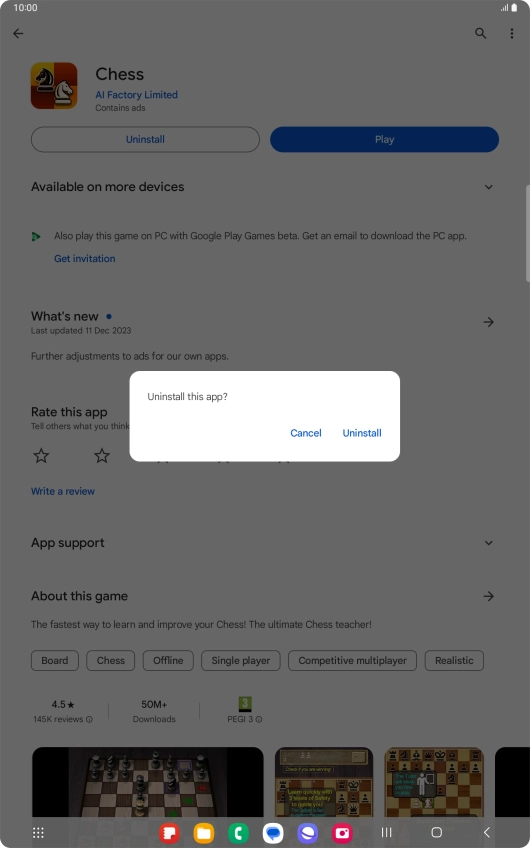 Press Uninstall. Press Uninstall.
