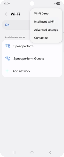 Press Intelligent Wi-Fi. Press Intelligent Wi-Fi.