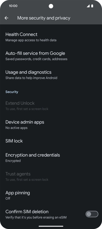 Press SIM lock. Press SIM lock.