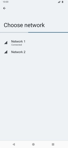 Press the required network. Press the required network.