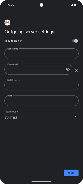 Press the indicator next to Press the indicator next to