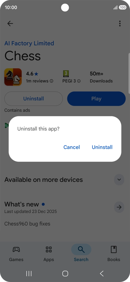 Press Uninstall. Press Uninstall.