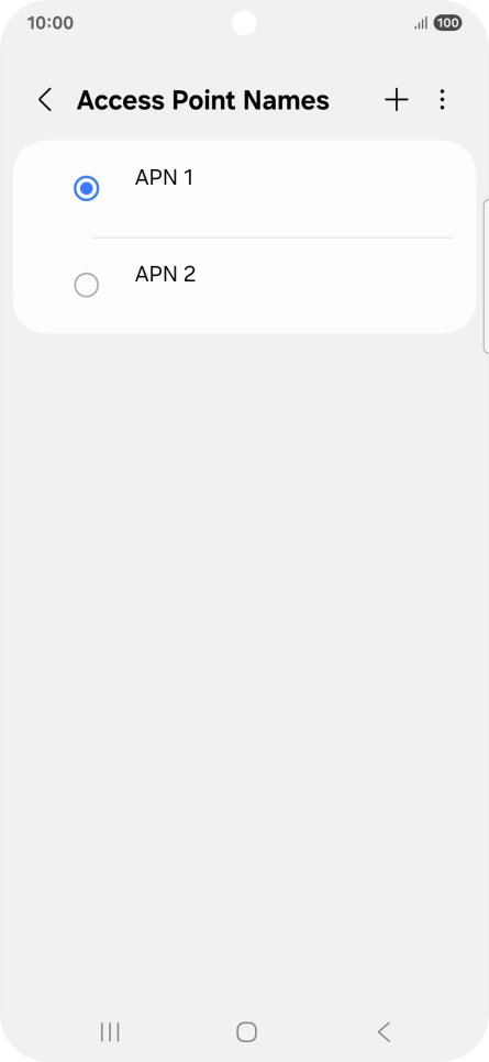 Press the field next to the data connection to activate it. Press the field next to the data connection to activate it.