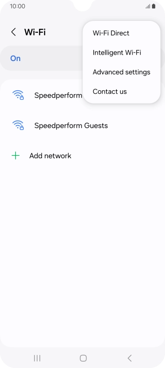 Press Intelligent Wi-Fi. Press Intelligent Wi-Fi.