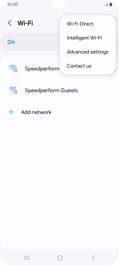 Press Intelligent Wi-Fi. Press Intelligent Wi-Fi.