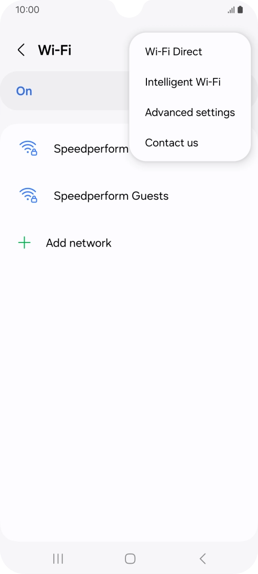 Press Intelligent Wi-Fi. Press Intelligent Wi-Fi.