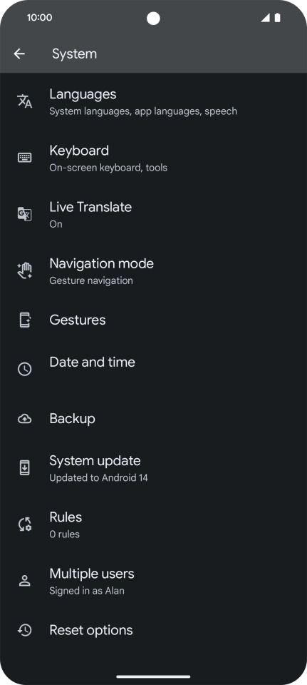Press Reset options. Press Reset options.