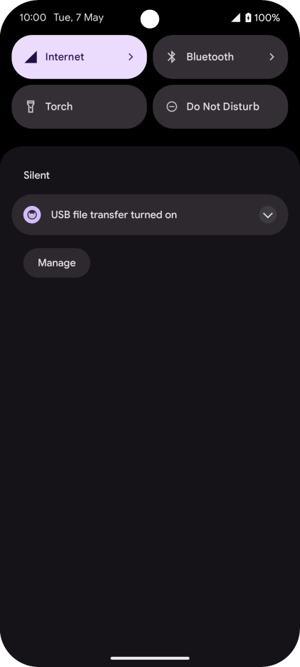 Press the drop down list. Press the drop down list.