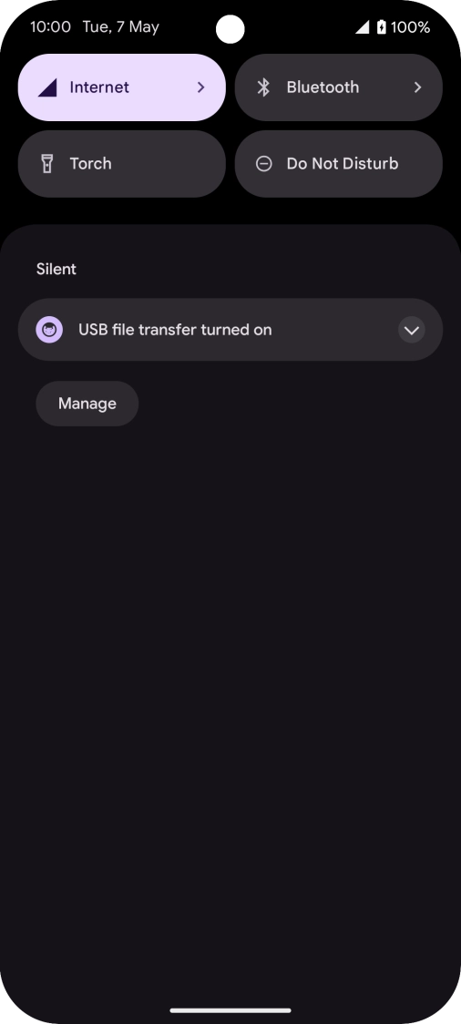 Press the drop down list. Press the drop down list.