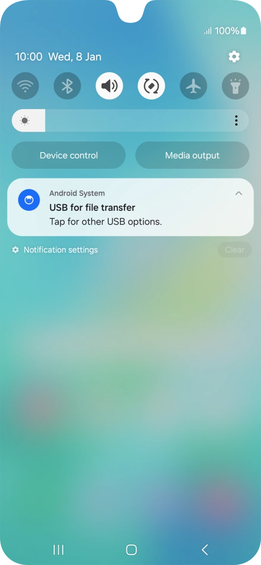 Press Tap for other USB options.. Press Tap for other USB options..