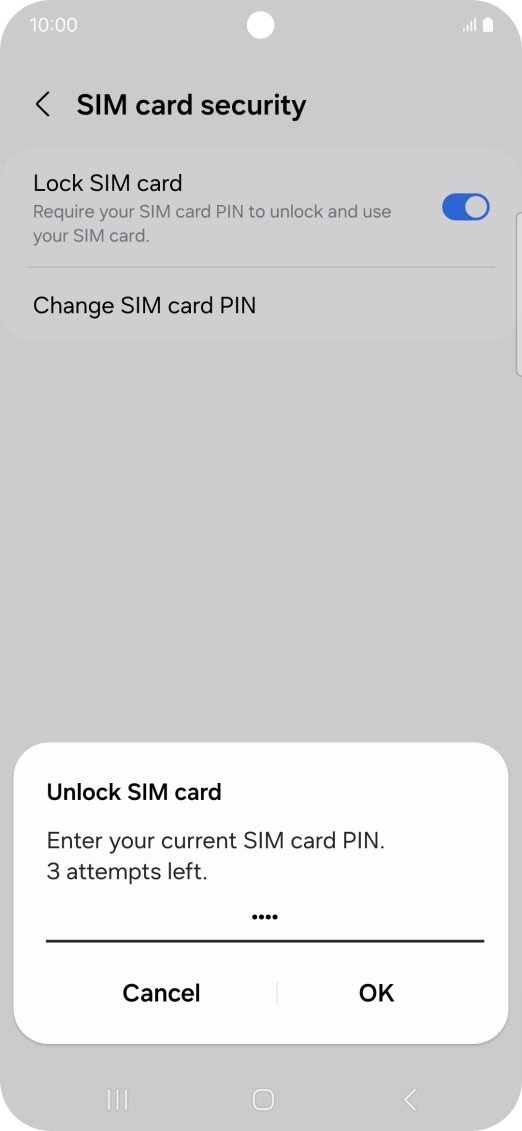 Key in your PIN and press OK. The default PIN is 1111. Key in your PIN and press OK. The default PIN is 1111.