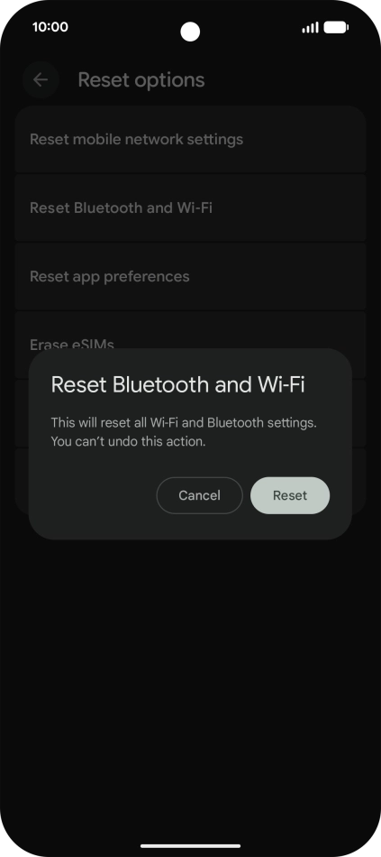 Press Reset. Press Reset.