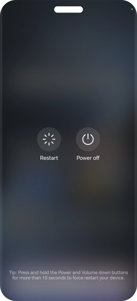 Press Power off. Press Power off.