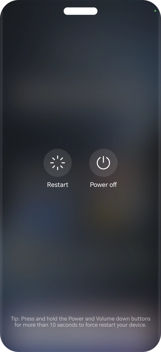 Press Power off. Press Power off.