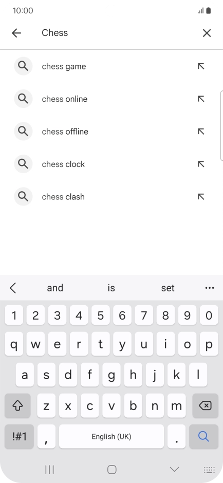 Key in the name or subject of the required app and press the search icon. Key in the name or subject of the required app and press the search icon.