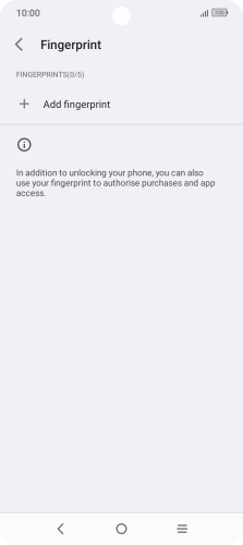 Press Add fingerprint. Press Add fingerprint.