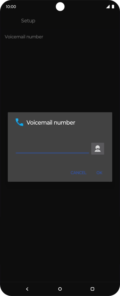 Key in +447953222222 and press OK. Key in +447953222222 and press OK.