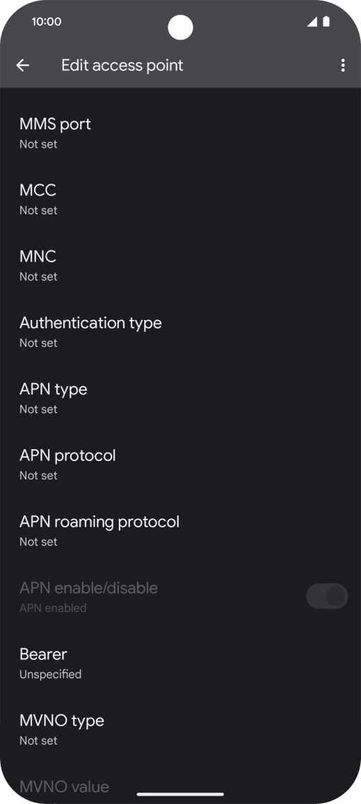 Press MMS port. Press MMS port.