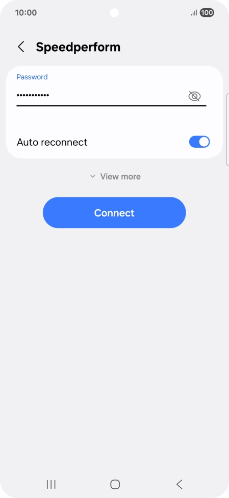 Key in the password for the Wi-Fi network and press Connect. Key in the password for the Wi-Fi network and press Connect.