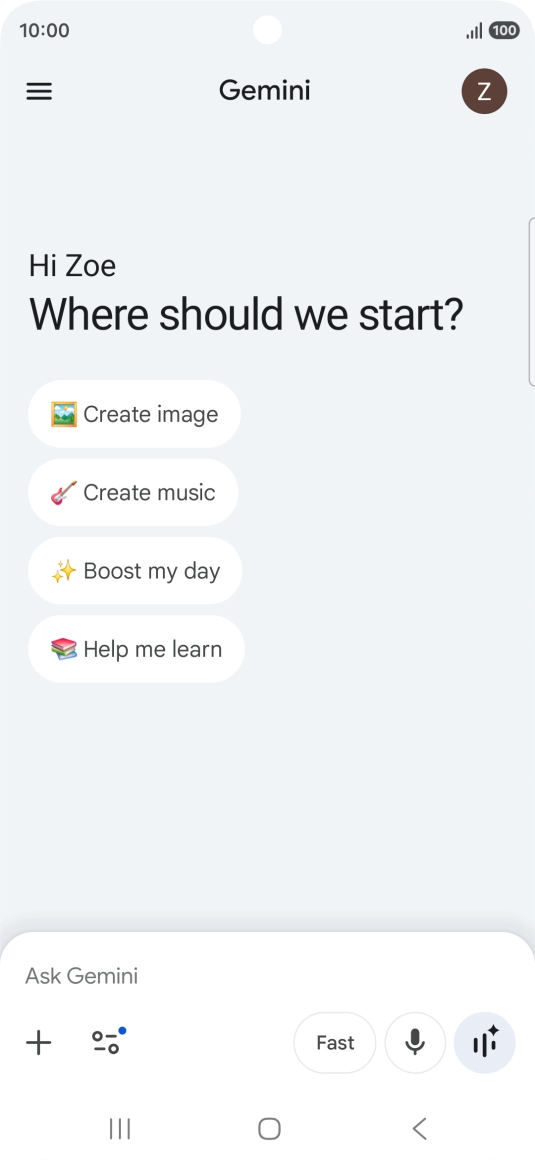 Press the profile icon. Press the profile icon.