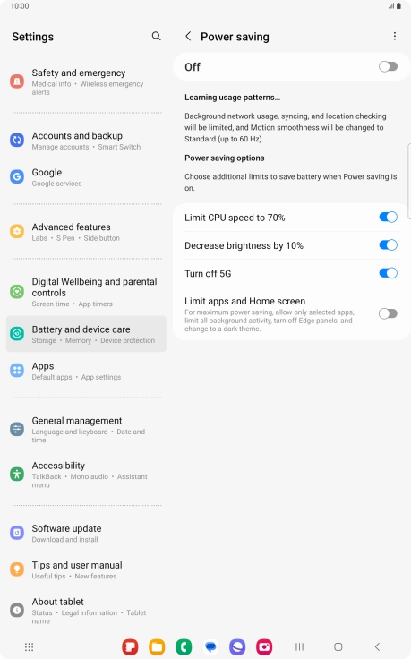 Press the indicators next to the required settings. Press the indicators next to the required settings.