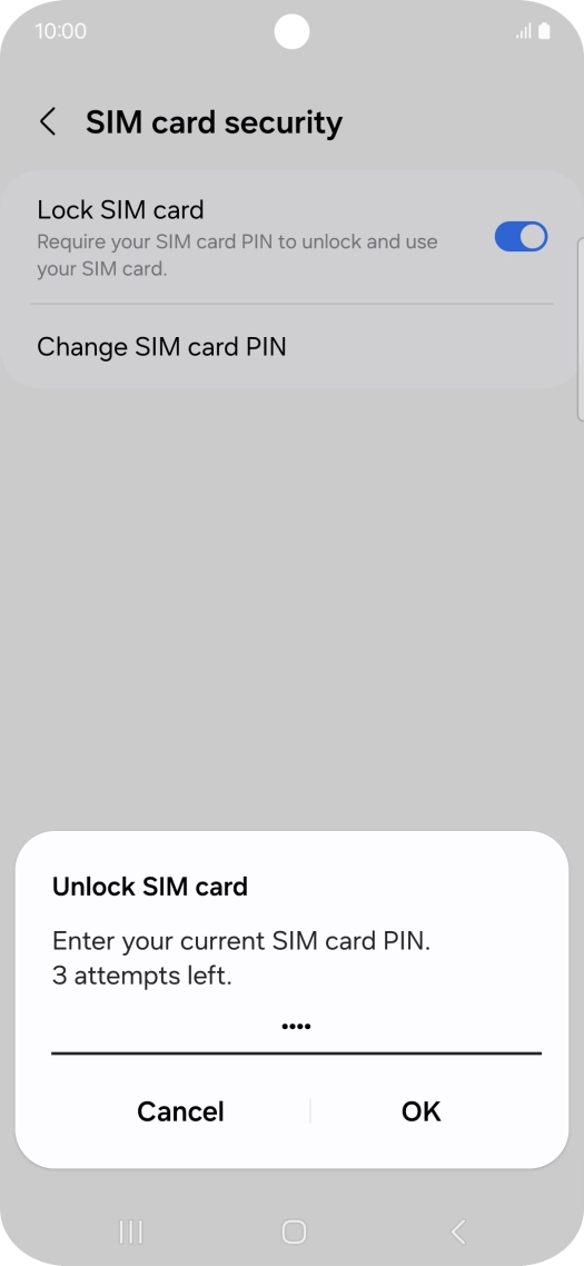 Key in your PIN and press OK. The default PIN is 1111. Key in your PIN and press OK. The default PIN is 1111.