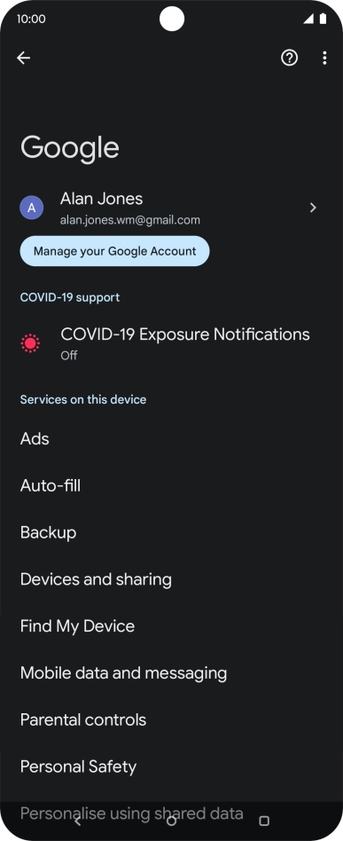 Press Find My Device. Press Find My Device.