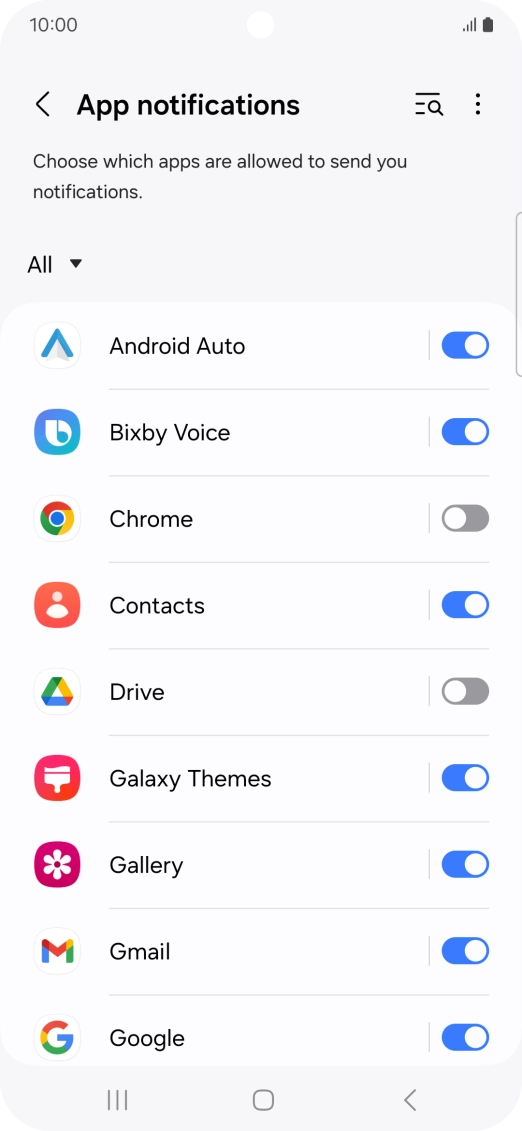 Press the drop down list. Press the drop down list.