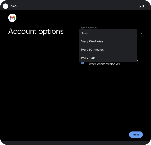 Press the required setting. Press the required setting.